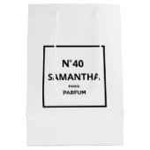 JEDES JAHR Designer Parfüm Flasche Geburtstag Mittlere Geschenktüte (Rückseite)