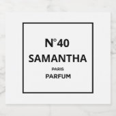 JEDES JAHR Designer Parfüm Flasche Geburtstag Schaumweinetikett (Einzelnes Label)