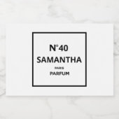 JEDES JAHR Designer Parfüm Flasche Geburtstag Schaumweinetikett (Einzelnes Label)