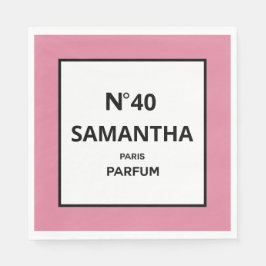 JEDES JAHR Designer Parfüm Flasche Geburtstag Serviette