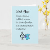 Jedes Jahr ein lustiges Geburtstagsgedicht Karte (Gelbe Blume)