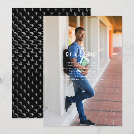 Jedes Jahr | Einfache Foto Geburtstagsparty Einladung (Vorne/Hinten)