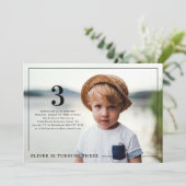 Jedes Jahr | Einfache Foto Geburtstagsparty Einladung (Stehend Vorderseite)