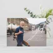 Jedes Jahr | Einfache Foto Geburtstagsparty Einladung (Stehend Vorderseite)