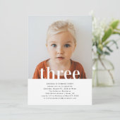 Jedes Jahr | Einfache Foto Geburtstagsparty Einladung (Stehend Vorderseite)