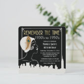 JEDES JAHR - Einladung des Flapper Girl zum Geburt (Stehend Vorderseite)