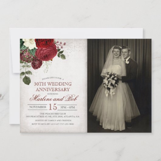 JEDES JAHR - Einladung zum Hochzeitstag (Vorderseite)