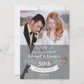 JEDES JAHR - Einladung zum Hochzeitstag im Retro (Vorderseite)