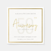 JEDES JAHR ELEGANT GOLD TYPOGRAPHY JAHRESJAHR SERVIETTE (Vorderseite)