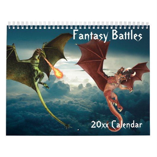 Jedes Jahr Fantasy Bestien Art Dragon Unicorn Kalender (Titelbild)