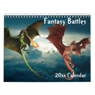 Jedes Jahr Fantasy Kreaturen Kunst Drache Einhorn Kalender