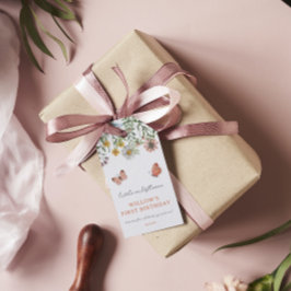 Jedes Jahr florale kleine Wildblume Geburtstagsfav Geschenkanhänger