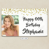 Jedes Jahr Geburtstag Confetti Brush Script-Foto Banner