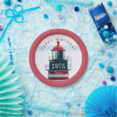 Jedes Jahr Geburtstag Monogramm Leuchtturm Pappteller (Party)