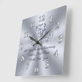 Jedes Jahr Geschenke für die Hochzeitsfeier mit ei Quadratische Wanduhr (Winkel)