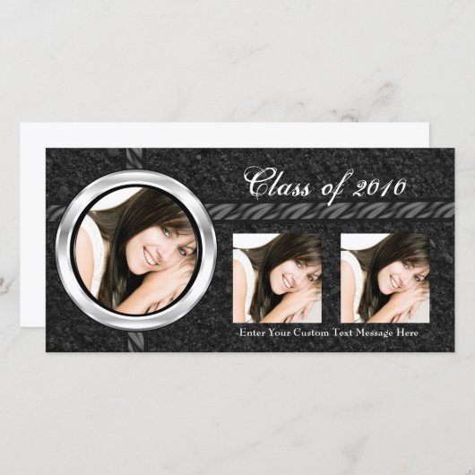 Jedes Jahr~ Hot Black Announction Foto-Karte Ankündigung (Vorne/Hinten)