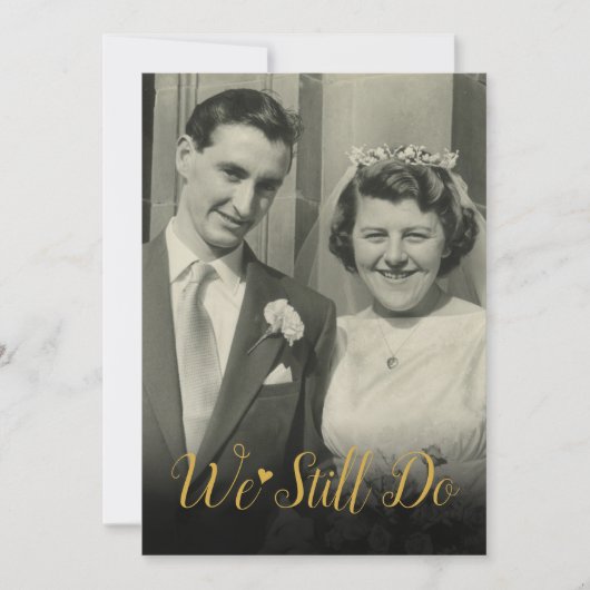 Jedes Jahr, in dem wir noch ein Foto zum Hochzeits Einladung (Vorderseite)