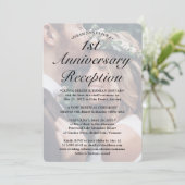 JEDES JAHR Jubiläum Empfang 2 Foto Hochzeit Einladung (Stehend Vorderseite)