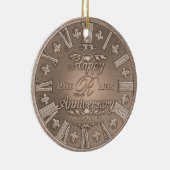 Jedes Jahr Kupfer Look Anniversary Ornament (Rechts)