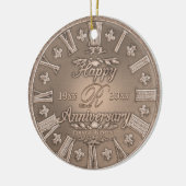 Jedes Jahr Kupfer Look Anniversary Ornament (Links)
