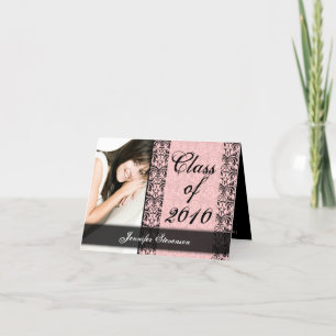 JEDES JAHR Lacy Pink Abschluss Card Einladung