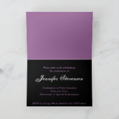 JEDES JAHR Lila Damaskus-Abschluss Einladung (Innenseite)