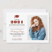 Jedes Jahr oder Farbe - Einfaches Foto Abschluss Einladung (Vorderseite)