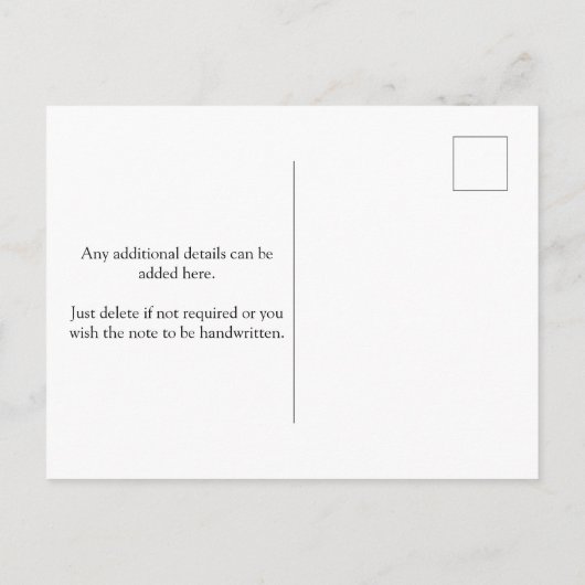 Jedes Jahr Schwarzes Foto Geburtstag Einladungspostkarte (Rückseite)