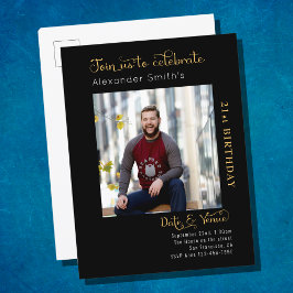 Jedes Jahr Schwarzes Foto Geburtstag Einladungspostkarte