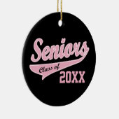 Jedes Jahr, Senior Class Pink/Black Abschluss Keramik Ornament (Rechts)