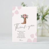 Jedes Jahr Western Cowgirl rosa Geburtstag Dankeskarte (Stehend Vorderseite)