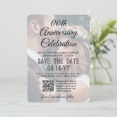 JEDES JAHRESJAHR Party 2 Foto- & QR-Code-Overlay Save The Date (Stehend Vorderseite)