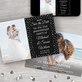 JEDES Jubiläum 2 Foto Elegant Schwarz und Weiß Save The Date