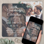 JEDES Jubiläum 2 Foto Elegantes White Text Overlay Save The Date