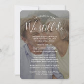 JEDES Jubiläum 2 Foto & White Text, den wir noch t Einladung (Vorderseite)