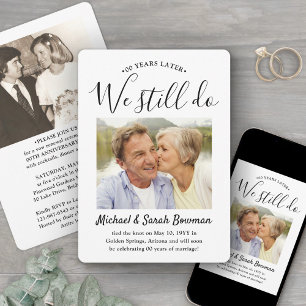 JEDES Jubiläum 2 Foto Wir machen weiterhin Elegant Einladung