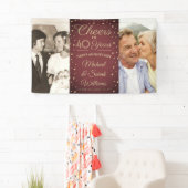 JEDES Jubiläum bejubelt 2 Foto Burgund und Gold Banner (Insitu)