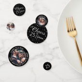 JEDES Jubiläum Cheers Black & White 3 Foto Table Konfetti (Gruppe)