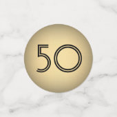 JEDES Jubiläum Cheers Gold Ombre 3 Foto Table Konfetti (Klein Vorderseite)