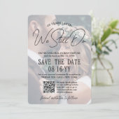 JEDES Jubiläum machen wir immer noch QR Code 2 Fot Save The Date (Stehend Vorderseite)