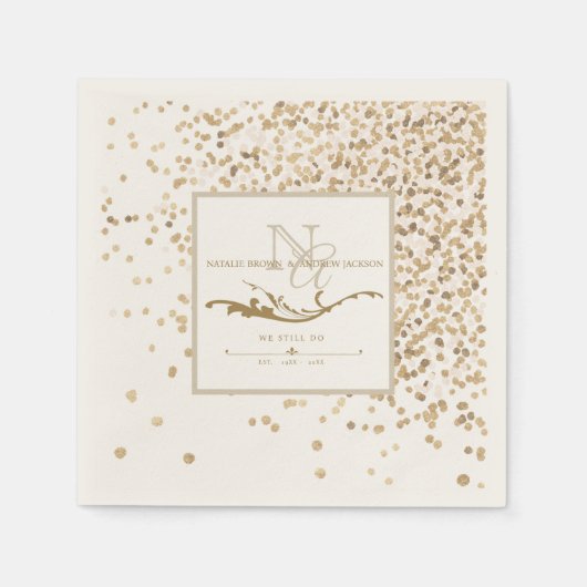 JEDES Jubiläum Monogram Napkin Serviette (Vorderseite)