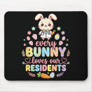 Jedes Kaninchen liebt Bewohner Ostern Krankenpfleg Mousepad