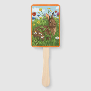 Jedes Kaninchen liebt Blumen Fächer