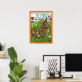 Jedes Kaninchen liebt Blumen Poster (Heimbüro)