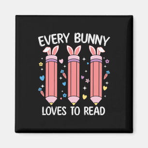 Jedes Kaninchen liebt es, Ostern Lehrer Bücher zu Magnet