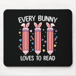Jedes Kaninchen liebt es, Ostern-Lehrer-Bücher zu Mousepad