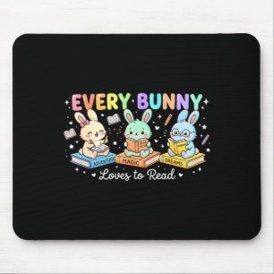 Jedes Kaninchen liebt es, süße Osterbuchliebhaber Mousepad