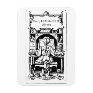 Jedes Kind braucht einen Bibliotheksmagneten Magnet