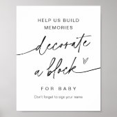 Jedes Kind dekoriert ein Baby-Duschzeichen Poster (Vorne)