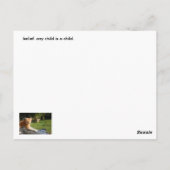 Jedes Kind ist ein Kind Postkarte (Rückseite)